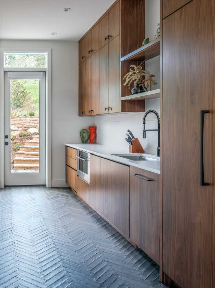 Example of a trendy home design design in Denver