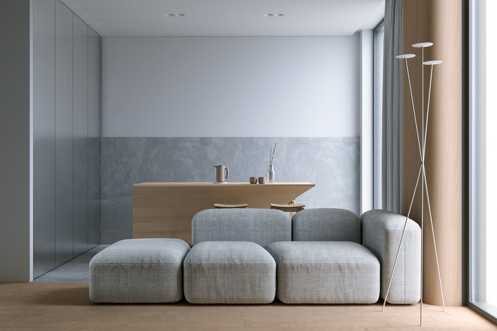 Квартира в японском стиле B8A99A