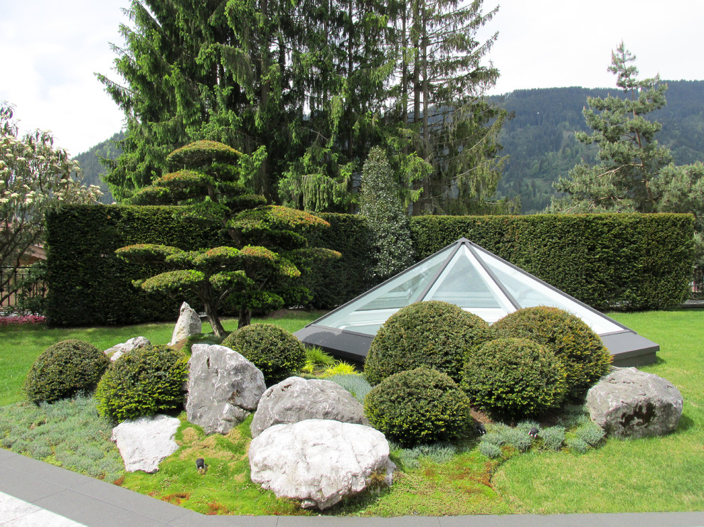Japanese style garden design & Waterfall construction in Tyrol