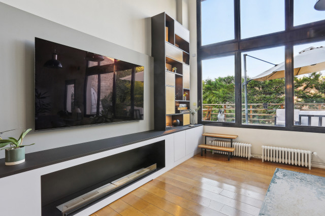 Loft industrial-wohnzimmer