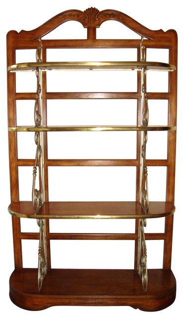 Drexel Heritage - Consigned Vintage Brass Pecan Drexel Shelf - View in ...