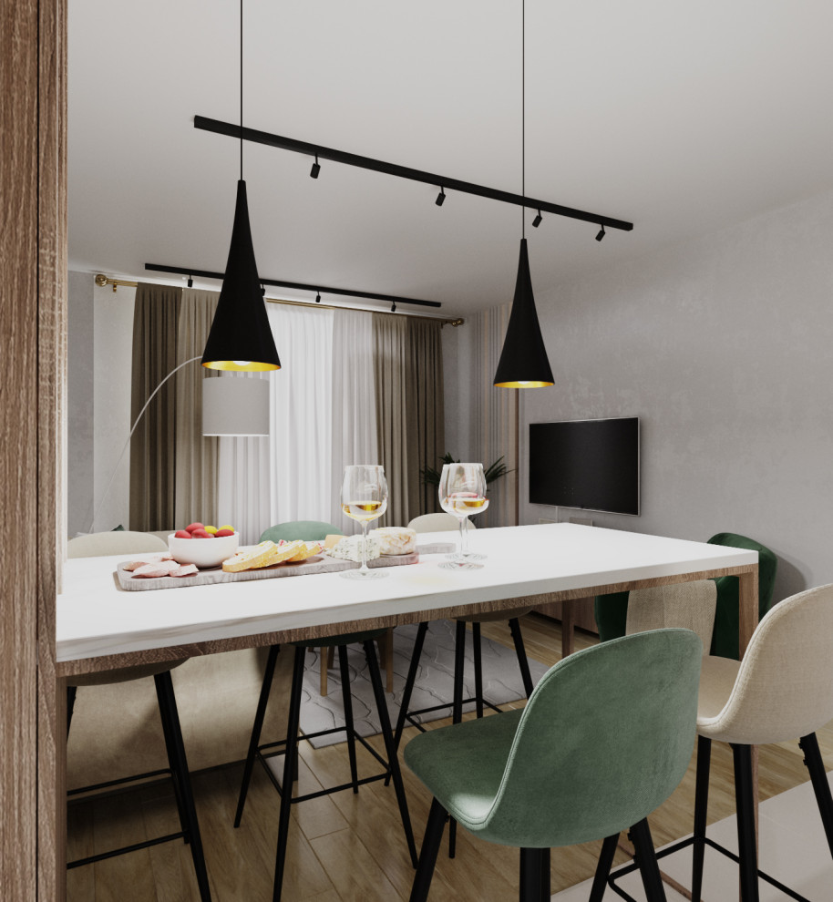 Кухня гостиная для молодой семьи