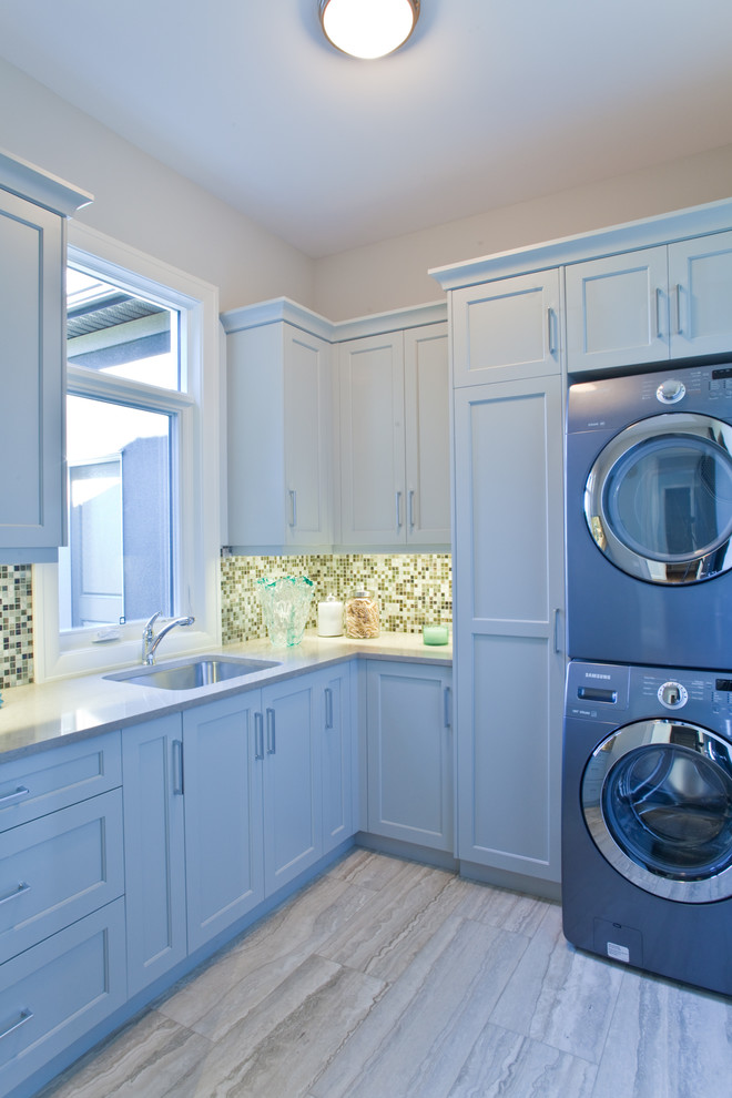 This is an example of a traditional laundry room in Calgary.