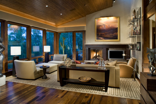 Switchback House contemporary-vardagsrum