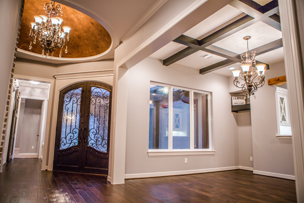 Entryway - rustic entryway idea in Houston