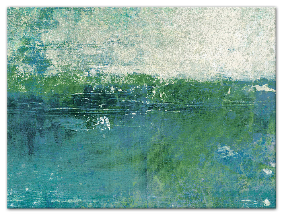 Blue Green Coastal Abstract Wall Art, 16x12 Beach Style Prints And
