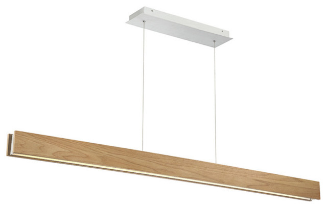 Modern Forms Drift LED Linear Chandelier in Walnut