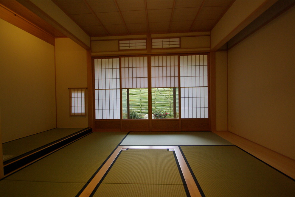 京都にある和風のおしゃれな寝室のインテリア