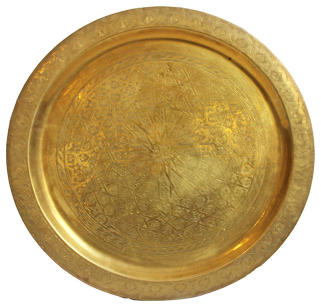 Round Brass Tray Table Traditional Tv Trays By Design Mix Round Brass Tray Table