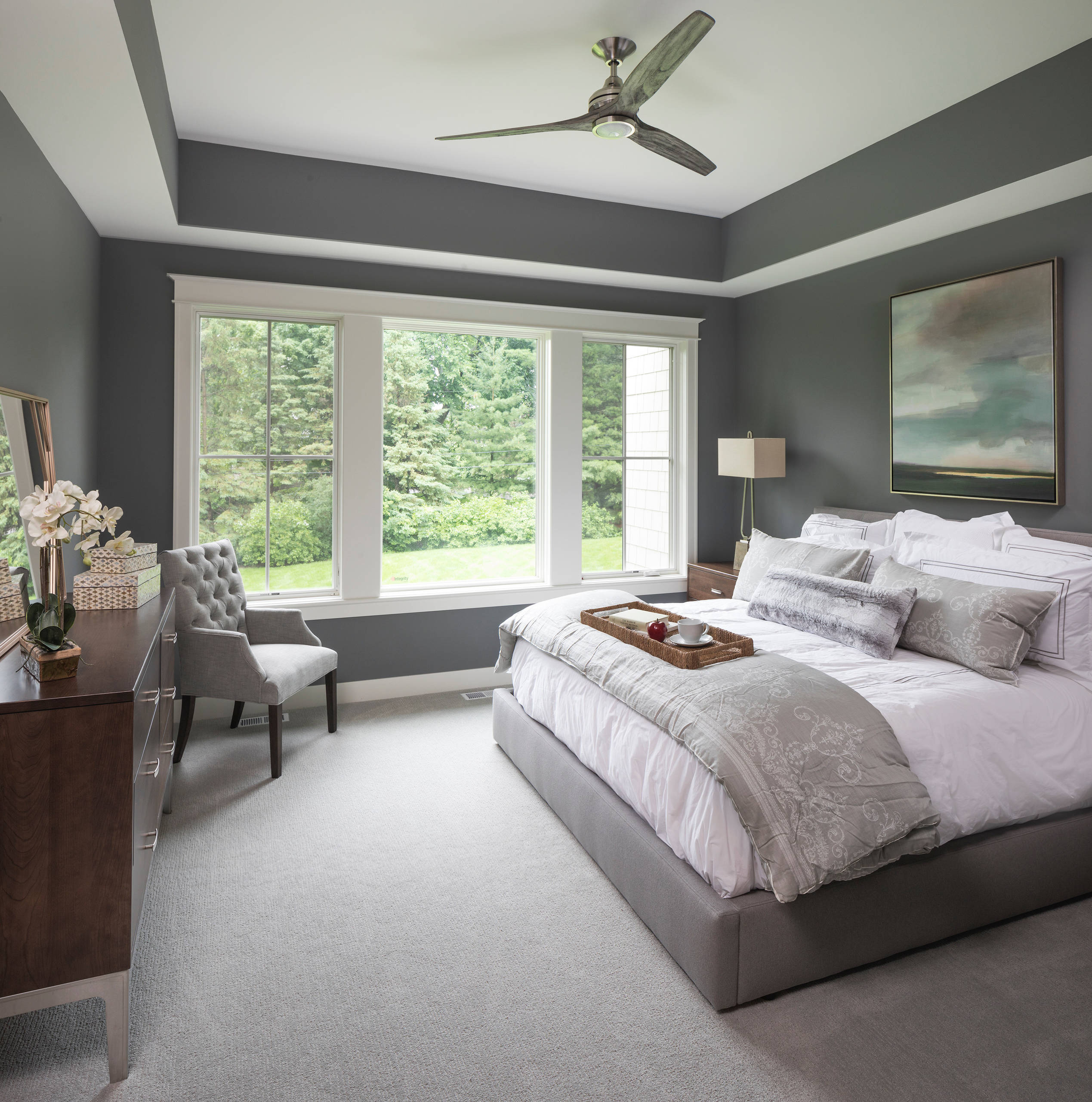 Grey 2024 bedroom ceiling