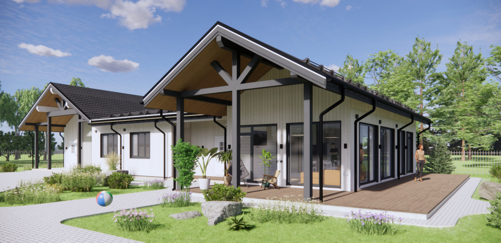 Панорамное остекление с выходом на террасу