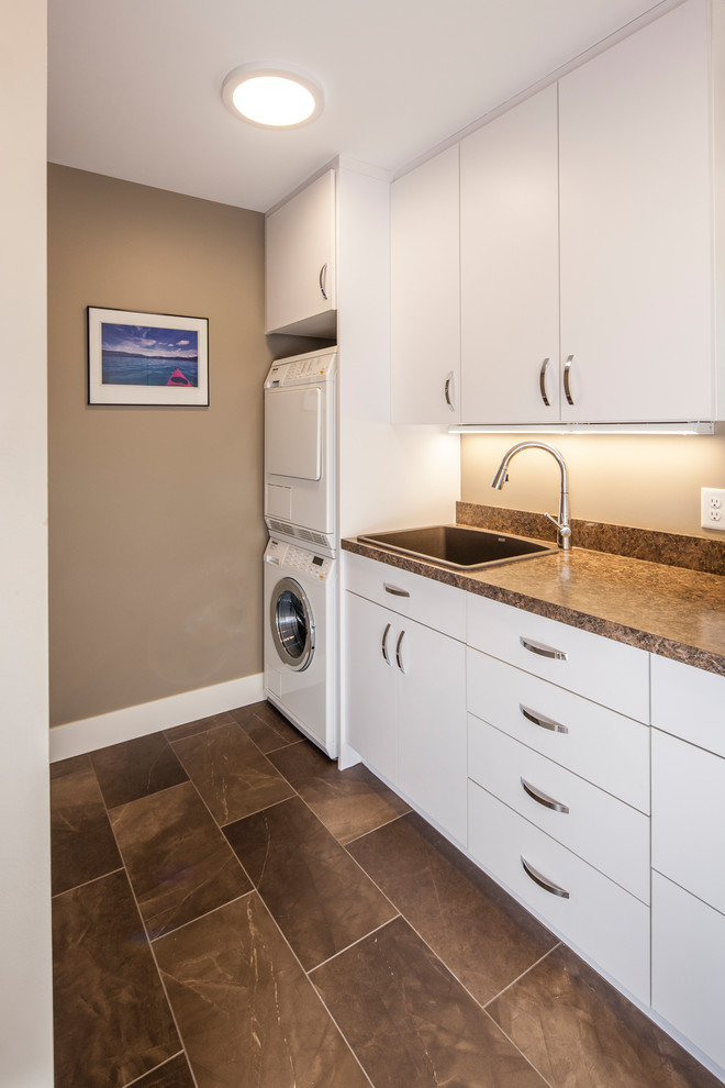 Functional Laundry + Desk Contemporary Laundry Room Minneapolis