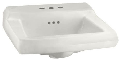 American Standard 0124.024 Comrade 20" Wall Mounted Porcelain - White