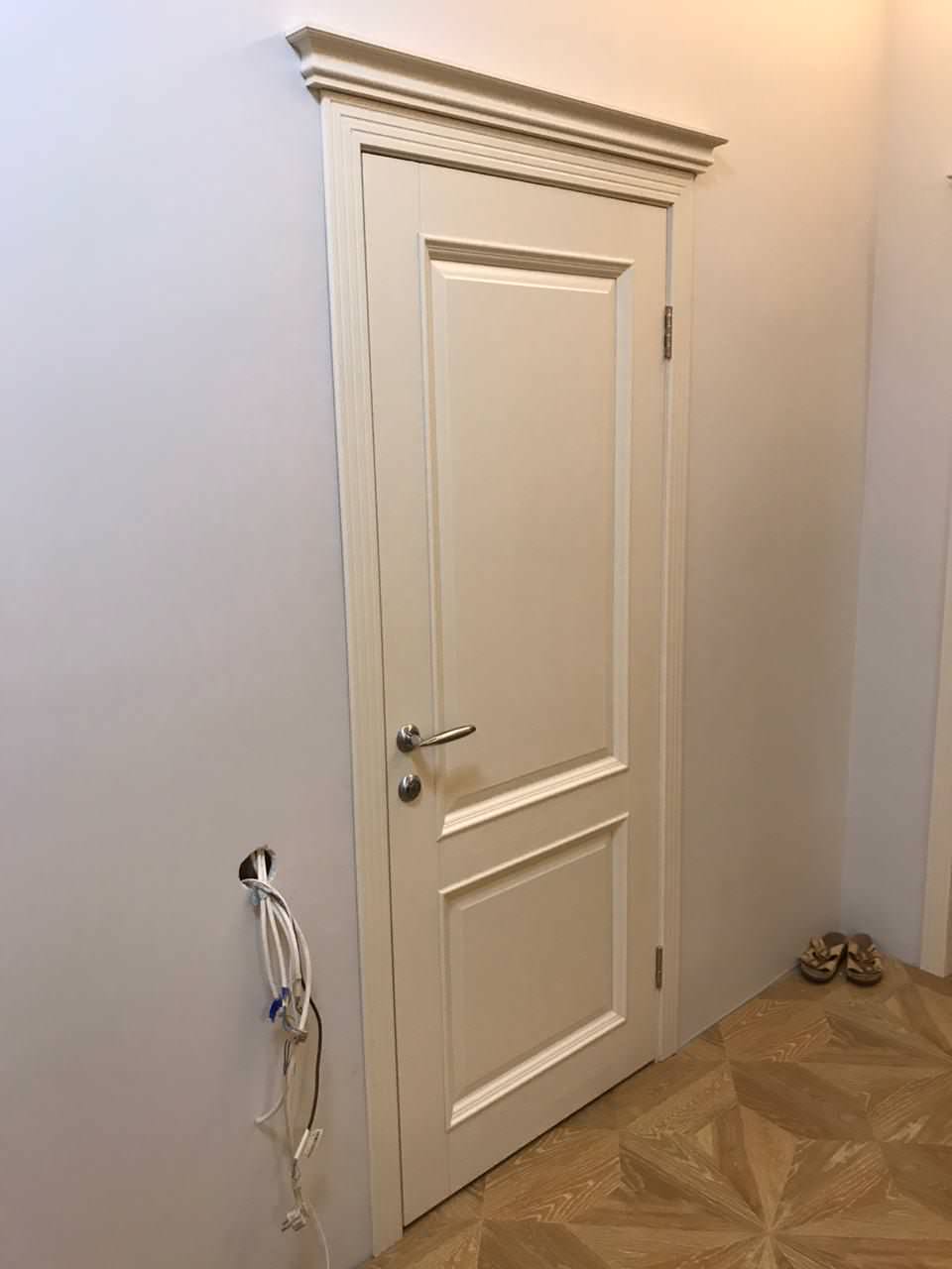 Поставка межкомнатных дверей из дуба, модель "Афина" Слоновая кость