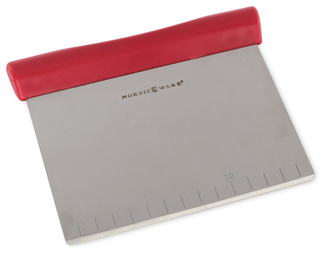 Nordic Ware Stainless Steel Red Handled Baker's Blade Dough Cutter