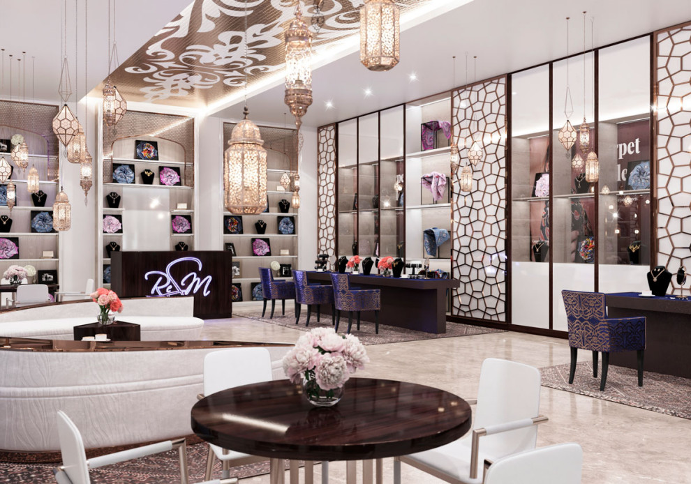 3D визуализация ювелирного магазина в Москве.