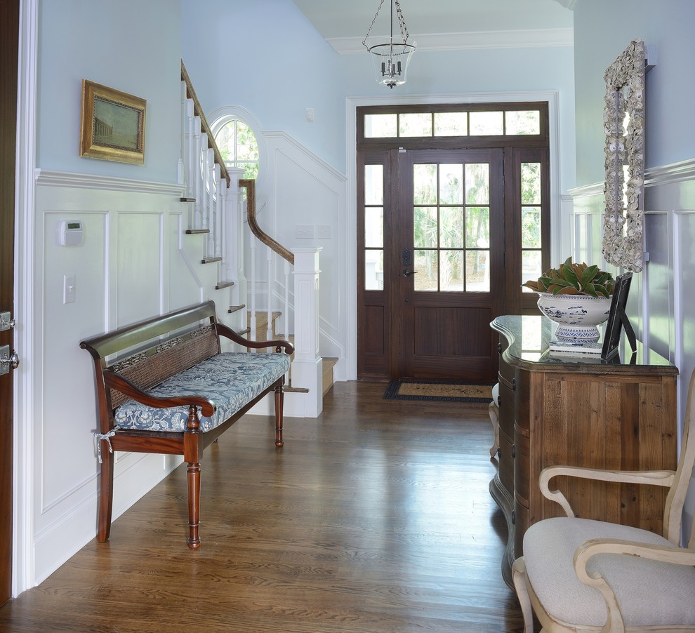 This is an example of a beach style hallway in Charleston.