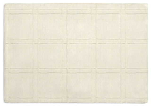 Cream Square Pintuck Placemat, Set of 4