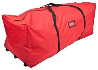 Red Rolling Tree Duffle Storage Bag