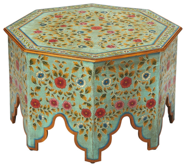 Hand Painted Coffee Table Mediterranean Coffee Tables by