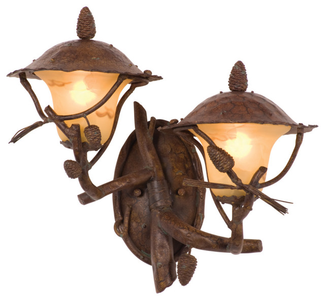 rustic lodge wall sconces