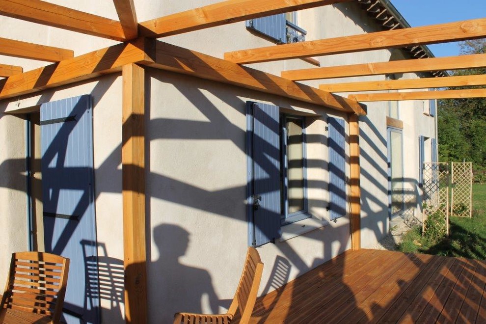 Idées déco pour une terrasse montagne.
