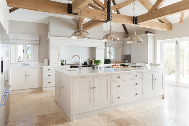 Shaker style island unit country-kitchen