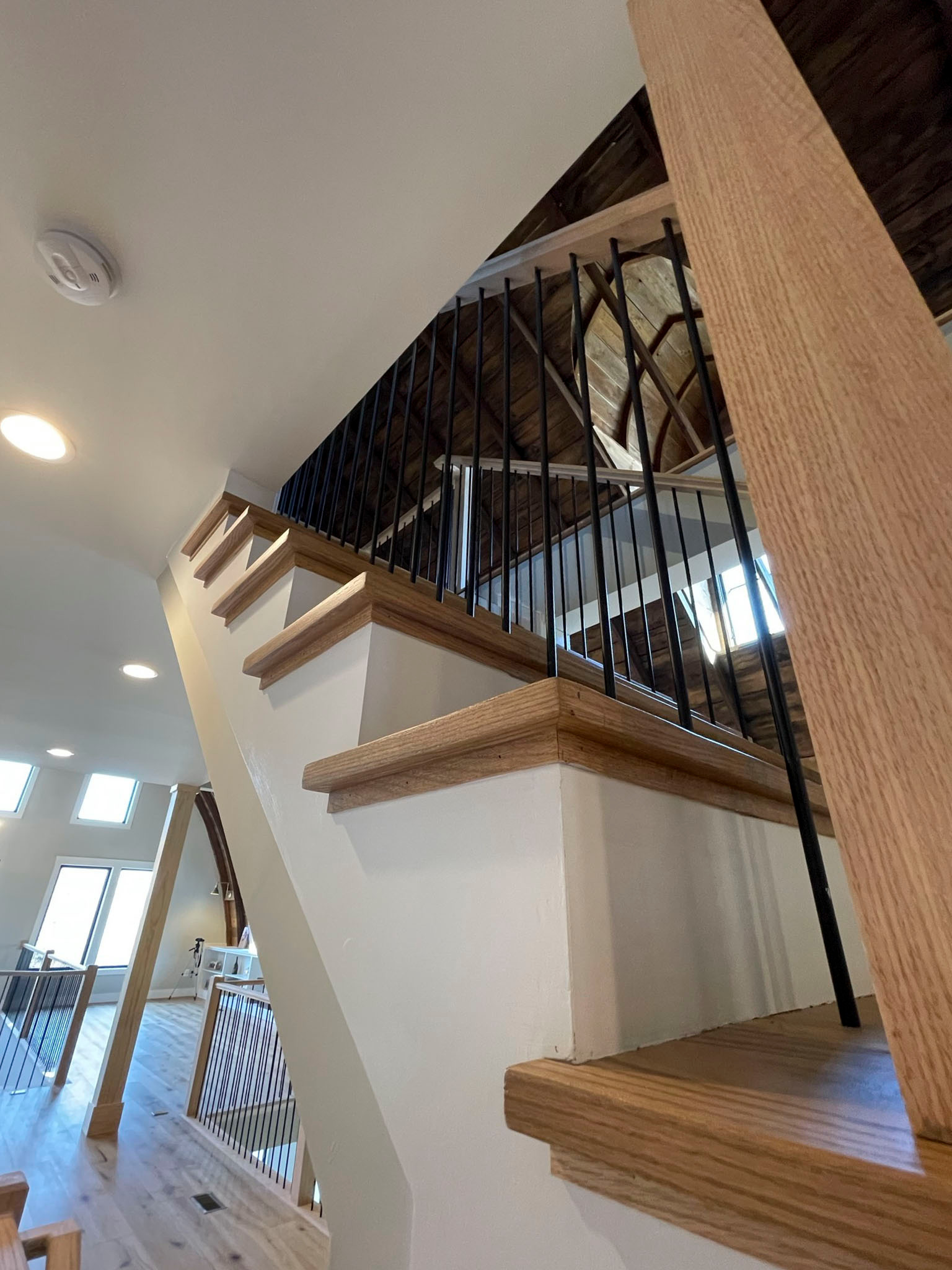 102_Straight-Freestanding Stairs/Landing in Barn Style Home, Leesburg VA 20175