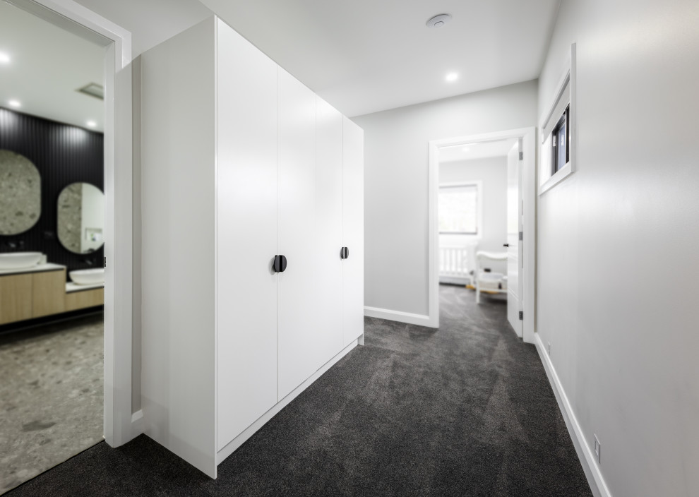 Contemporary storage and wardrobe in Sydney.