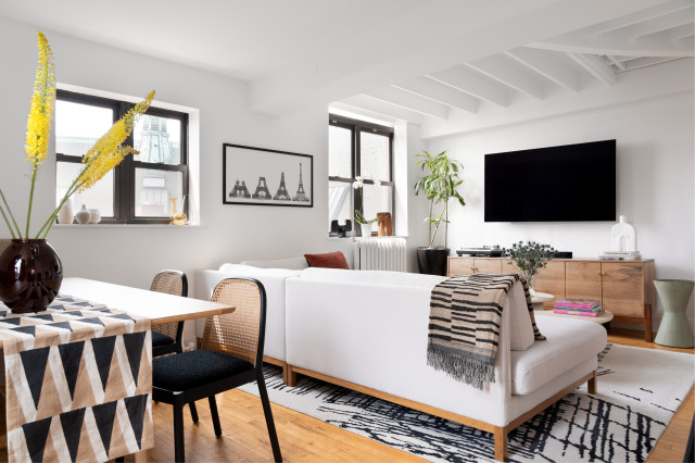 Clinton Hill contemporary-vardagsrum