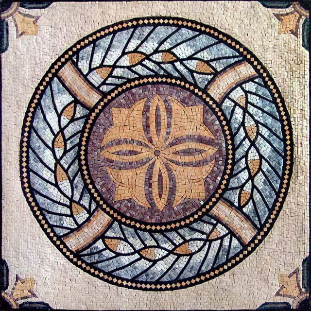 Natural Stone Roman Mosaic ??? Tara - Mediterranean - Mosaic Tile - by ...