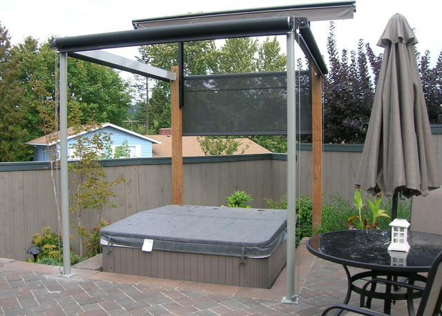 Hot Tub Cover And Privacy Screens Traditional Patio