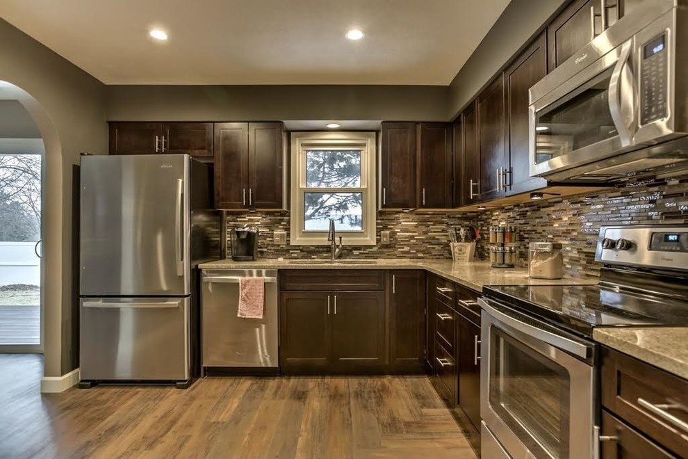 Inspiration for a transitional kitchen remodel in Boston