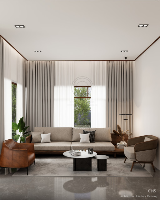 Talam Residence tropical-living-room