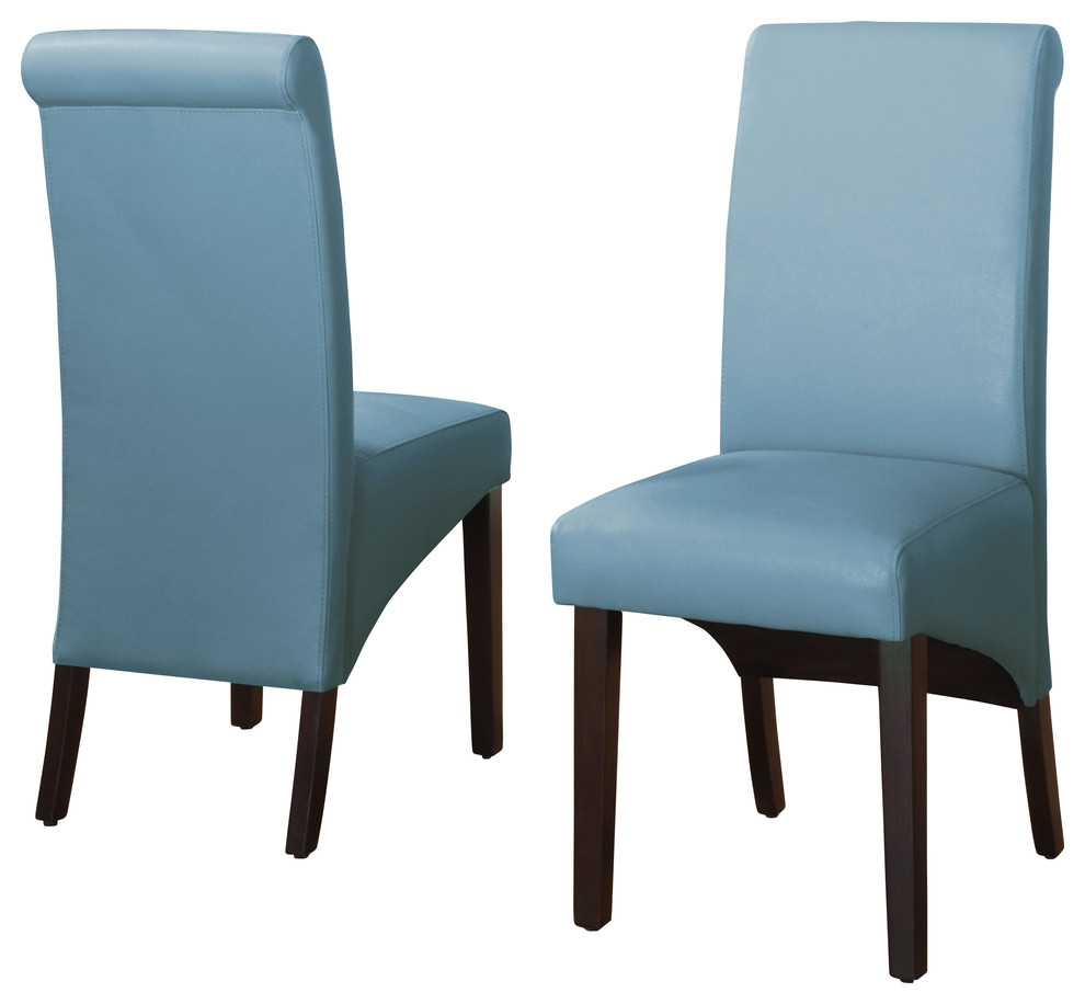 Cosmo Sleigh Back Chairs, Set of 2, Sky