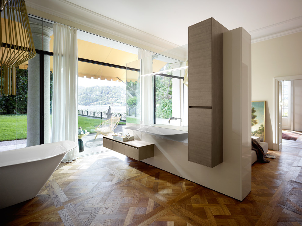 Design ideas for a contemporary bathroom in Nuremberg.