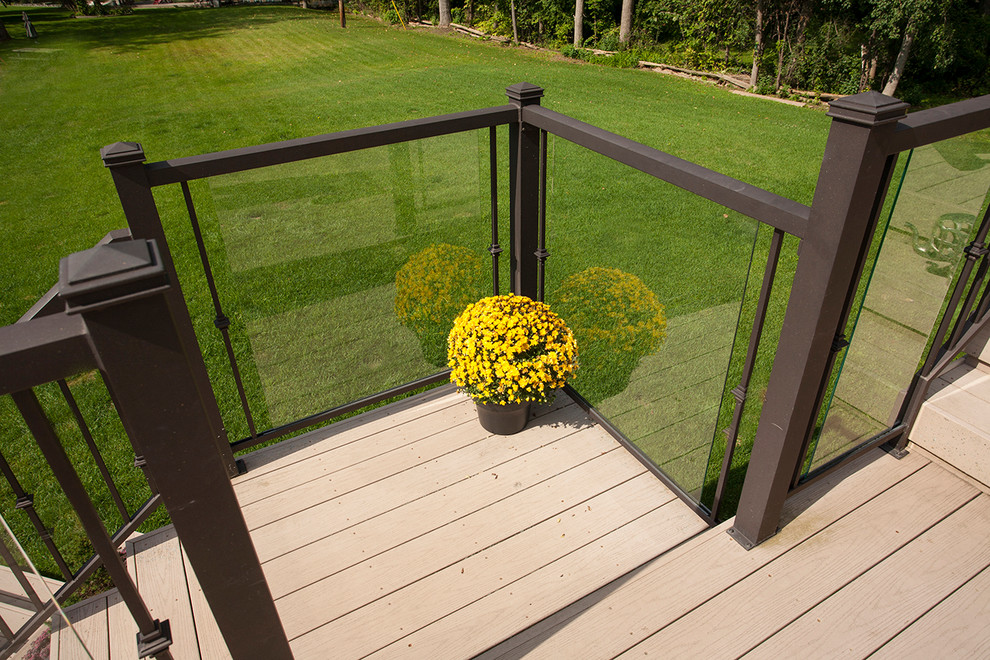 Photo of a large contemporary backyard deck in Ottawa.