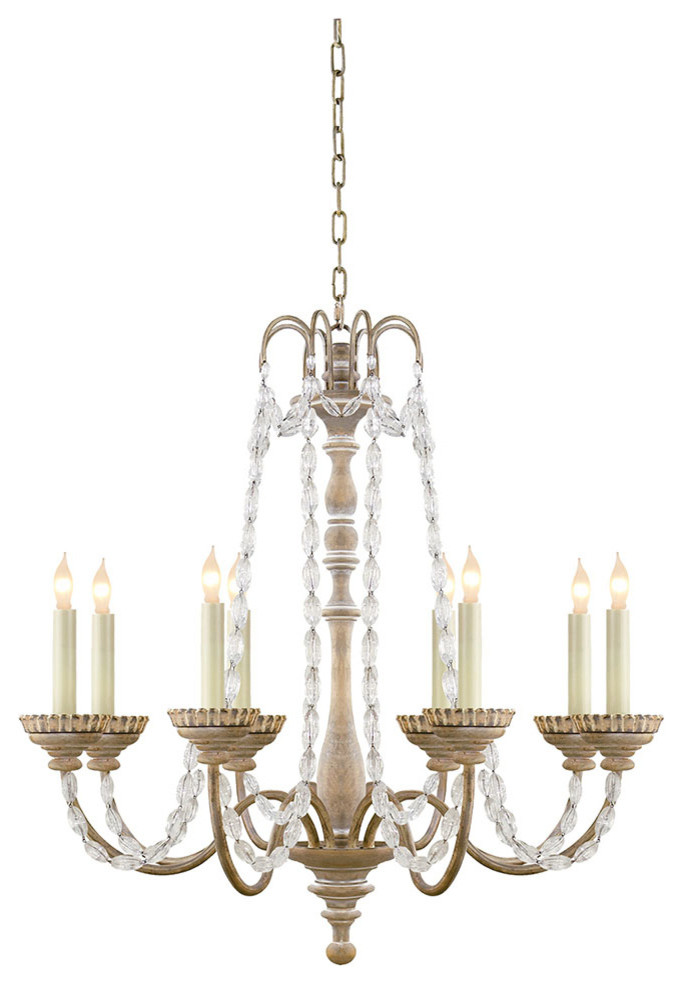 E F Chapman Flanders Small Chandelier Belgian White