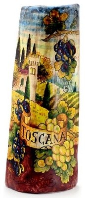 Toscana, Tuscan Roof Tile, Tuscan Landscape With Grapes