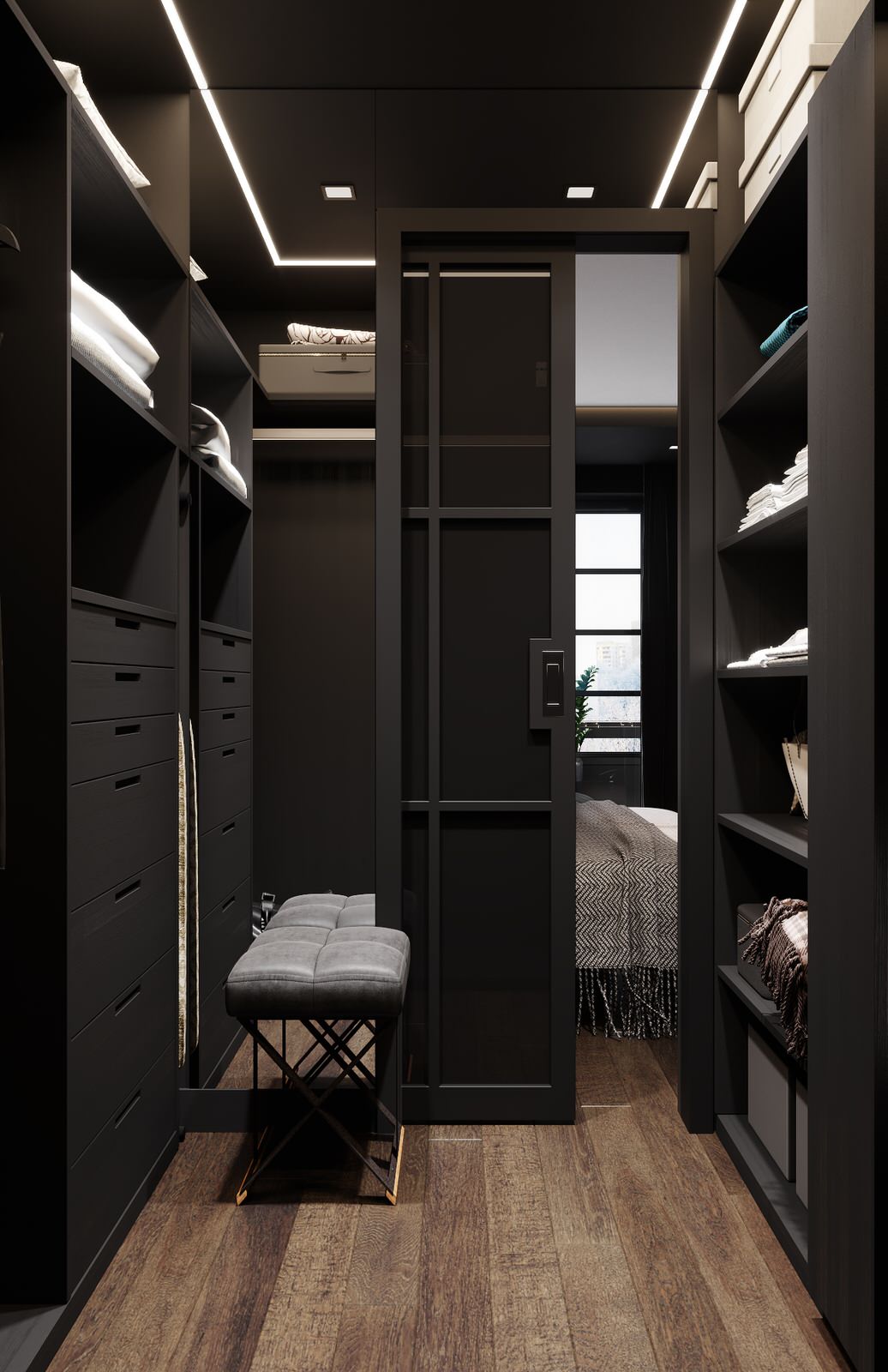 Квартира в черных тонах