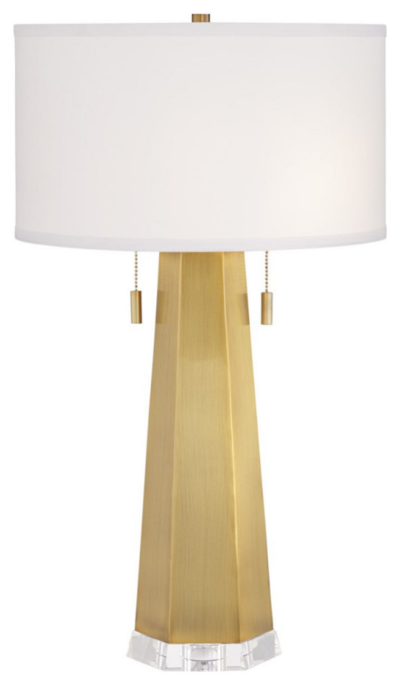Pacific Coast Fortress Table Lamp 56K06 - Warm Ant Brass