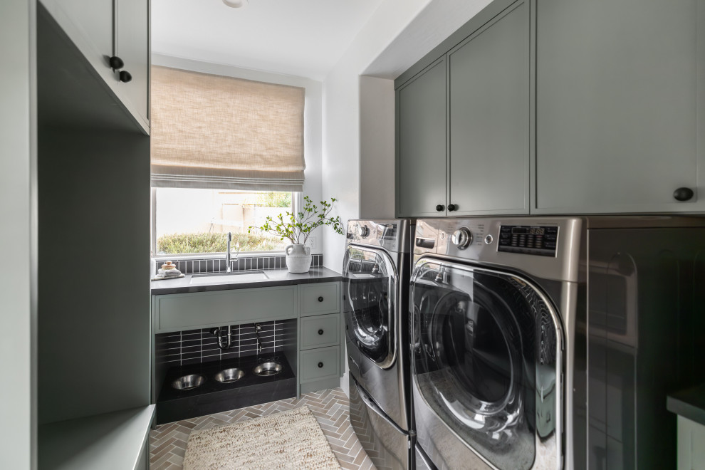 Inspiration for a modern laundry room remodel in Phoenix