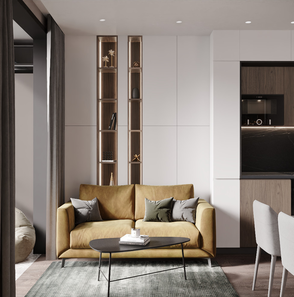 Дизайн-проект квартиры для молодой семьи в г. Москва