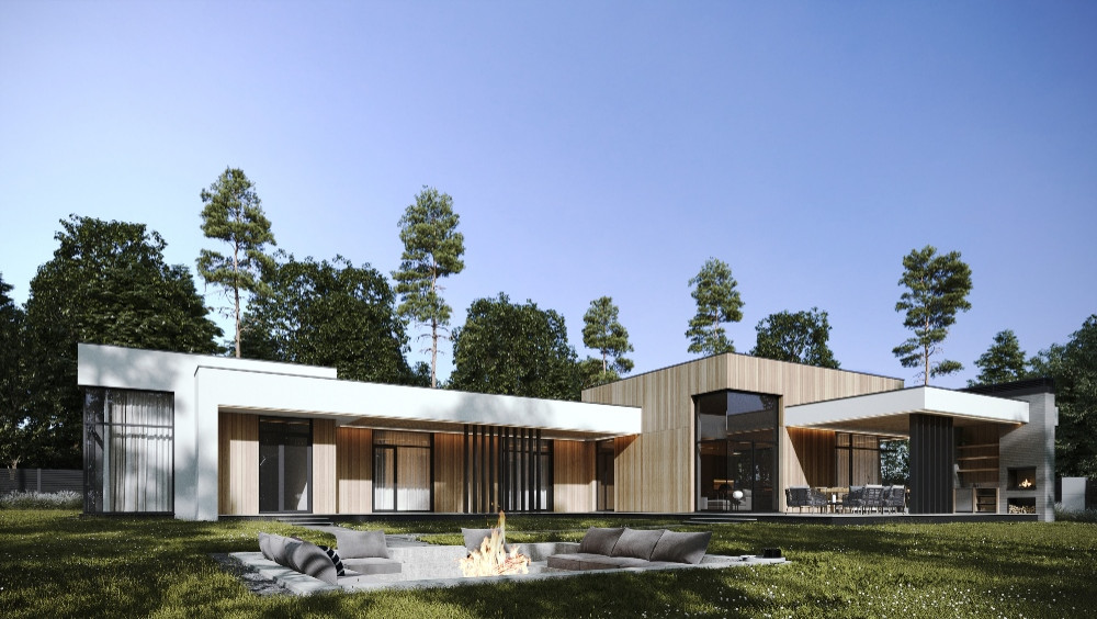 Проект дома в стиле хай-тек - HT-302