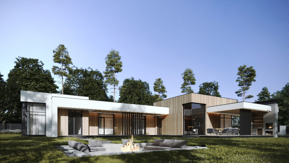 Проект дома в стиле хай-тек - HT-302