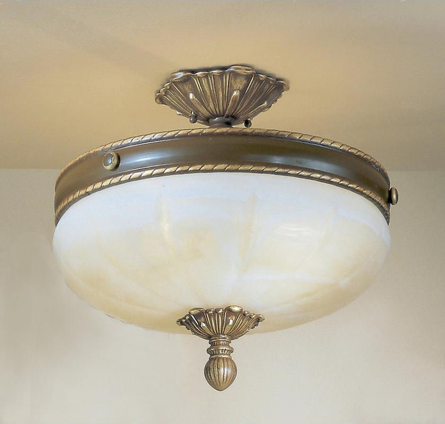 Classic Lighting Alexandria Ii 4 Light Semi Flush Without Crystal