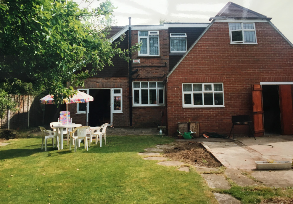 Camberley , Surrey, before with messy , dated rear elevation