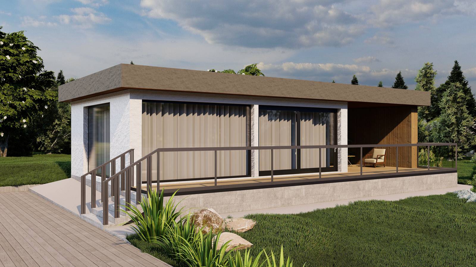 Летний одноэтажный дом