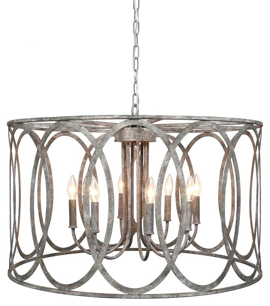 Chatrie Large Distressed Gray Drum 