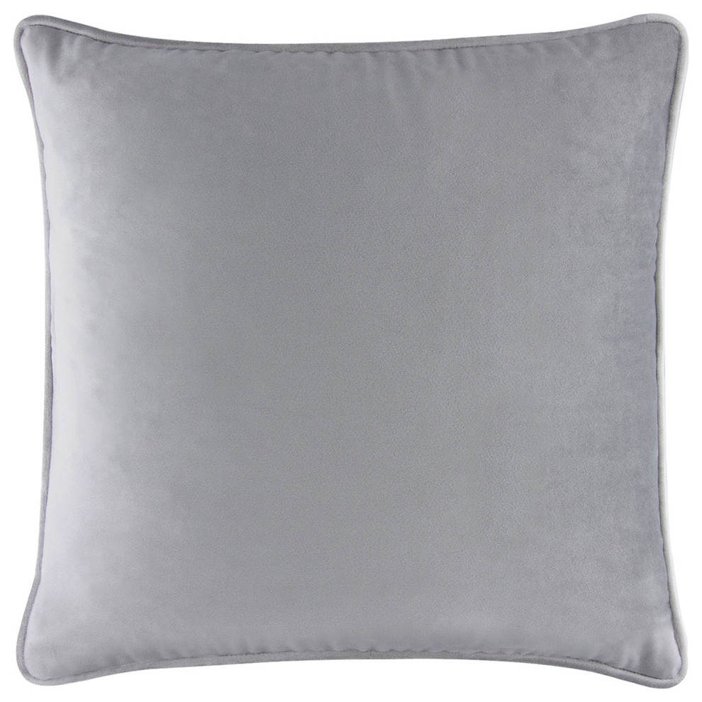 Sparkles Home Coordinating Pillow, Silver Velvet, 20x20